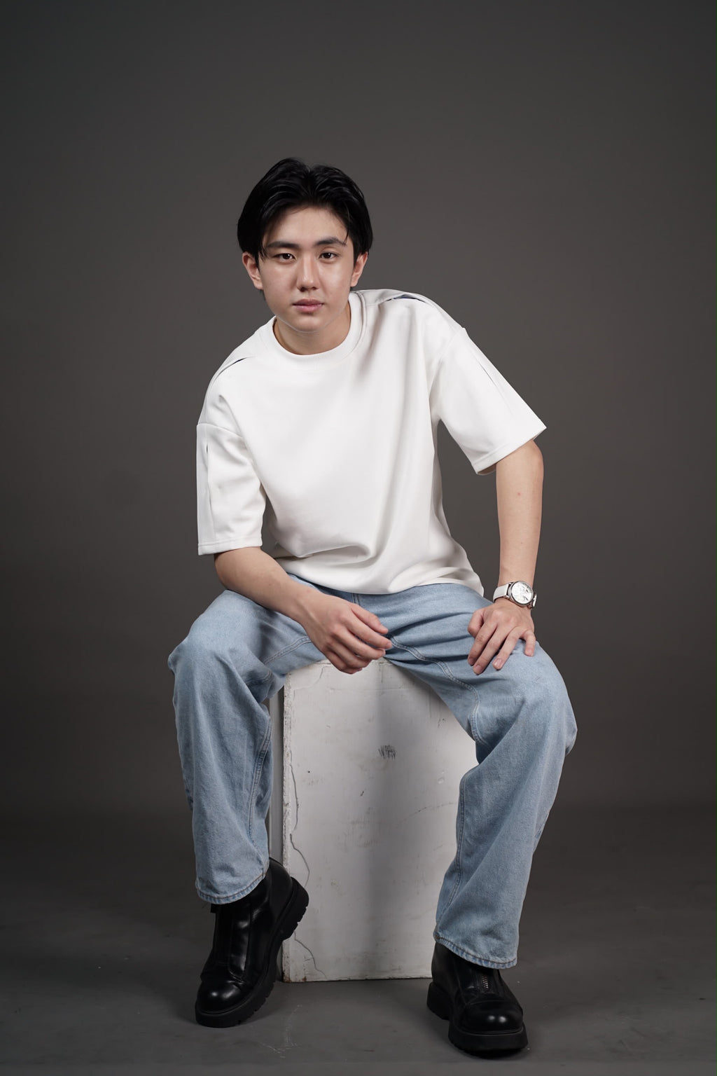 BLVCKPVLSE “MDMN” Special Oversized T-Shirt White